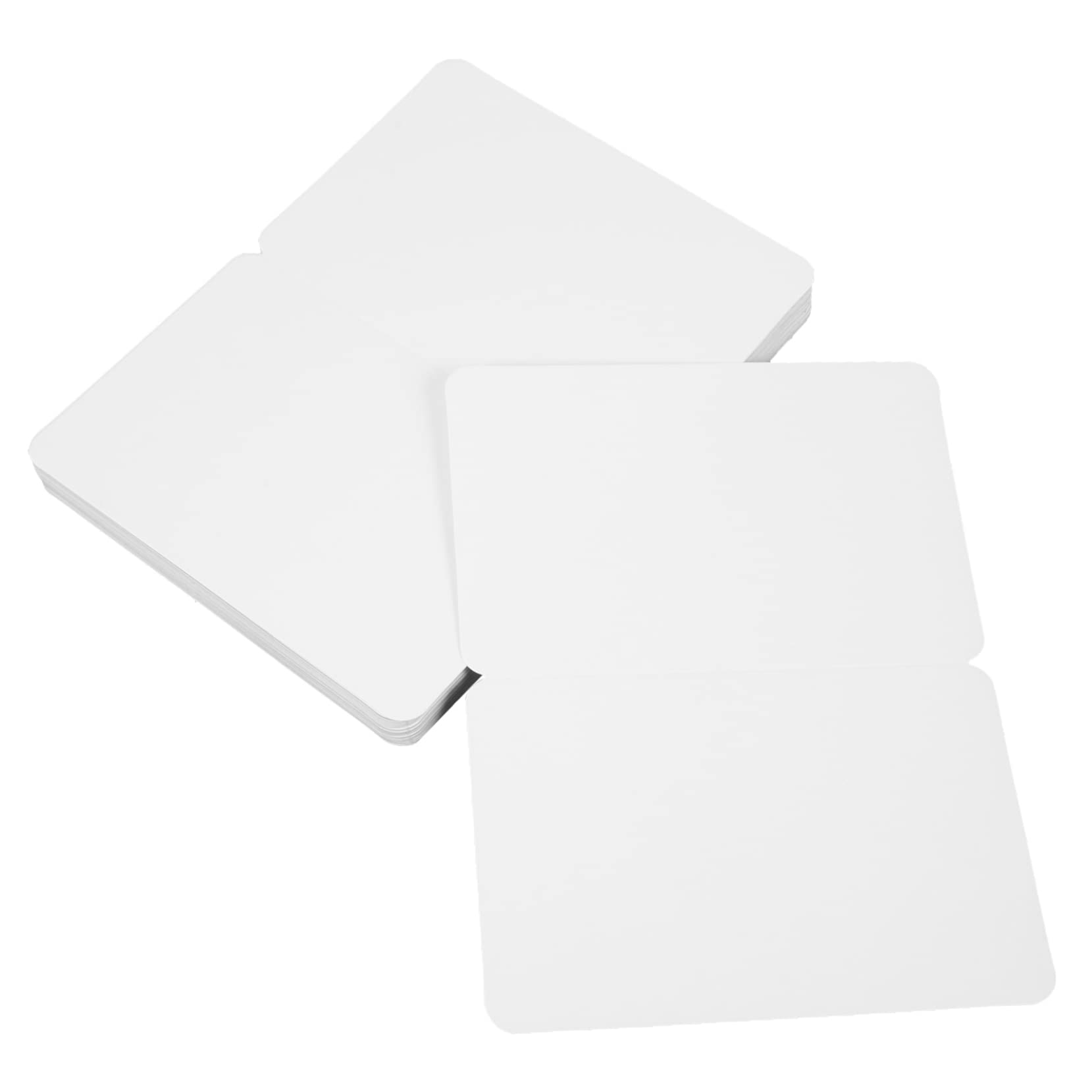 Tarjeta de Agradecimiento Festiva de Color Claro Plegable, 100 Unidades | Papel, Superficie Escribible, Diseño Ligero, para Obsequios y Saludos, Patrón Vegetal Fresco