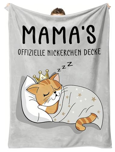 Aevmsor Mama Geschenk Muttertagsgeschenk Flanell Kuscheldecke 130 x 170 cm