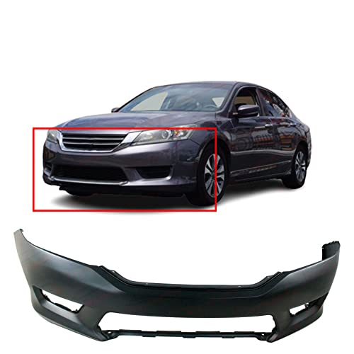FitParts Compatible With Front Bumper Cover 2013-2015 Honda Accord Sedan Hybrid EX-L EX LX Sport Touring Sedan. New, Primed and Ready for Paint. With Fog Light Holes. HO1000288 04711T2AA90ZZ 2014