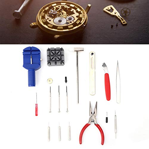Preisvergleich Produktbild Tragbares Uhrenreparaturset Feine Verarbeitung Einstellbarer 16PCs aus legiertem Stahl Professionelle hohe Härte für die Reparatur von Uhren