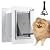 Pet Door for Wall with Secure Aluminum Lock, Steel Frame and Telescoping Tunnel, Double Silicone Flaps Dog Doggy Door and Cat Door Suitable for All Pets, Strong & Durable (Pets Up to 12 Lb) -Small