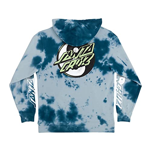 SANTA CRUZ Men's Pullover Hooded Heavyweight Sweatshirt Yin Yang Dot Skate Sweatshirt, Blotchy Slate, Size: Medium2