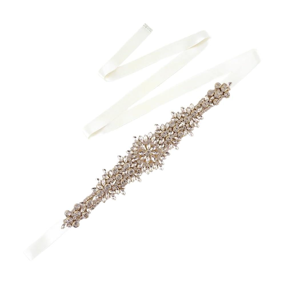 Cinturones de vestidos de novia, cinturones dorados para mujer, cinta de diamantes de imitación, accesorios de boda