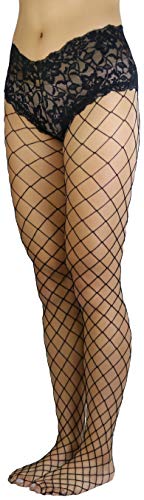Image of ToBeInStyle Women's Fence Net Lace Boyshort Fishnet Pantyhose