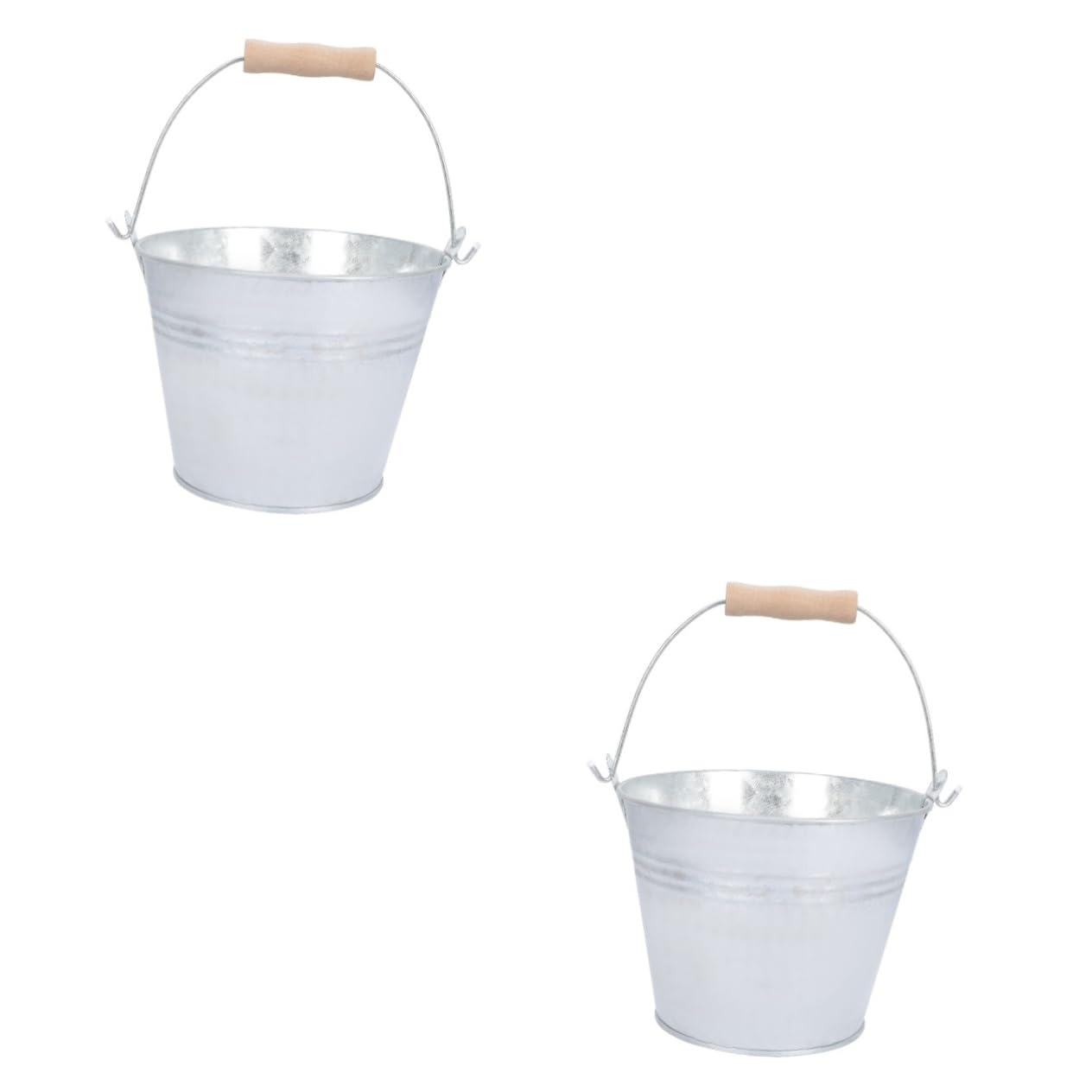 TOYANDONA 2 Series Cubo De Hojalata Retro Decoración Vintage Decoración Vintage para El Hogar Macetero Vintage De Granja Cubos Decoración Galvanizada Cubo De 2 Piezas*2