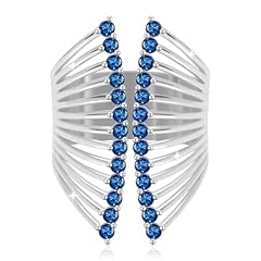 Silver, Sapphire Blue