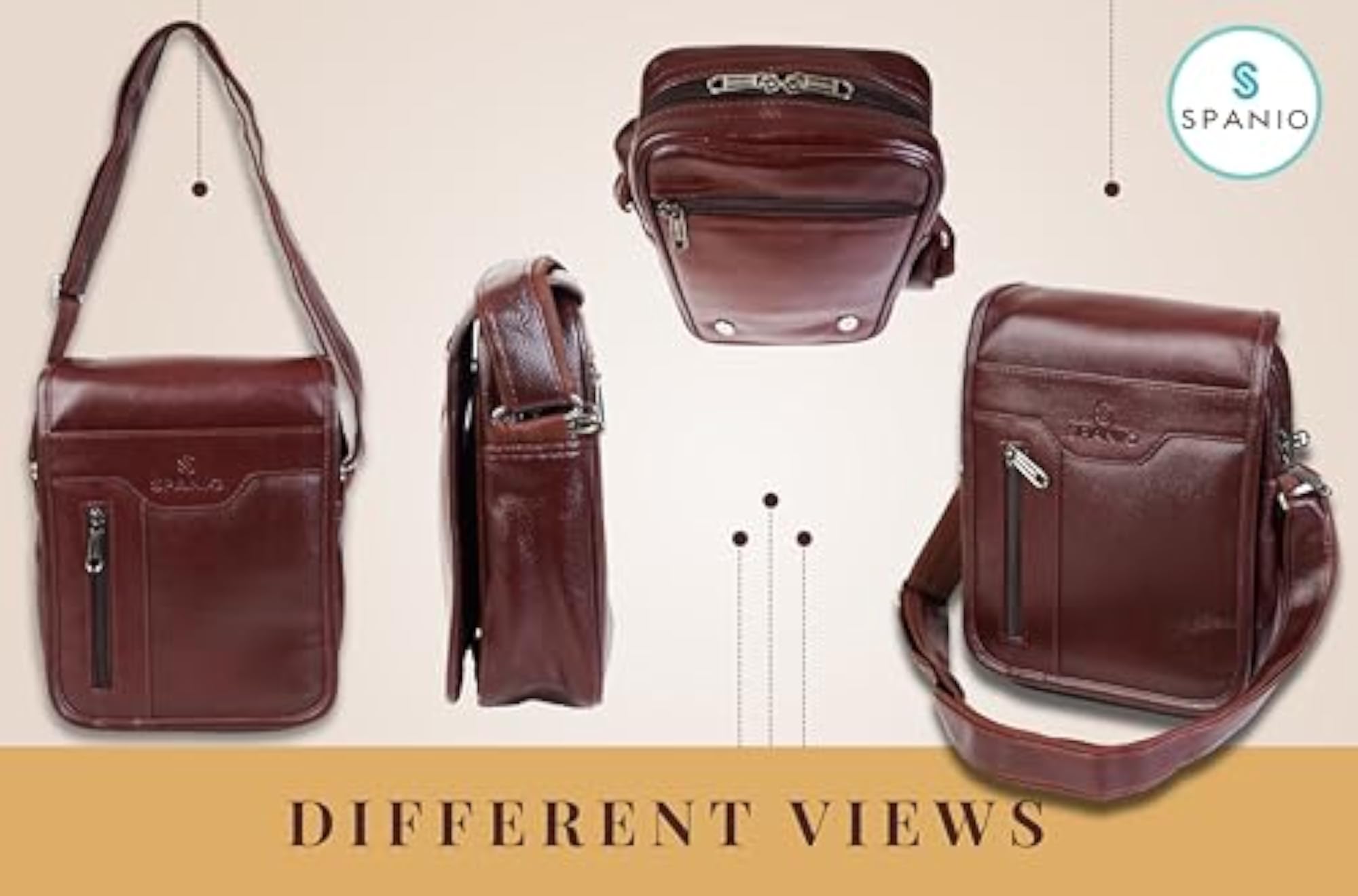 10 Inch Stylish Small PU Leather Sling Cross Body Bag