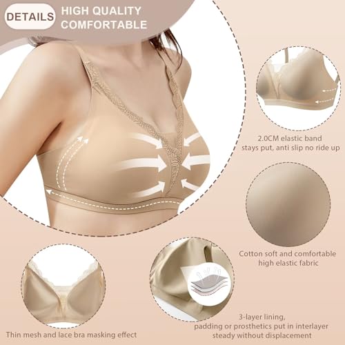 Post-Surgery Mastectomy Bra Breast Prosthesis Breast Forms Artificial Fake Boobs Bralette Daily Bra3