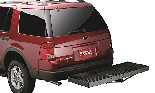 Lund 601010 Universal 20" X 60" Hitch Mounted Steel Cargo Carrier for 2" Receiver, Black