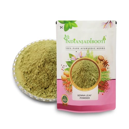 Image of IndianJadiBooti Senna Leaf Powder | Cassia angustifolia | Helps in Digestive wellness | 400 Grams | (Pack Of 2)