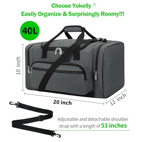 Image of Sports Duffel Bag 20 inch for Travel Gym - Grey