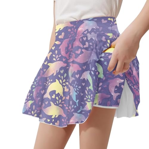 Ystardream Casual Girls' Sport Skirts Tennis Running Skorts with Built-in Shorts 5-142