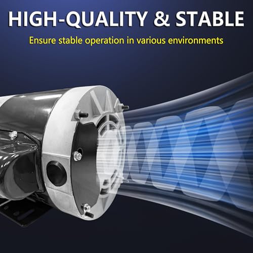 1HP Electric Single Phase Motor Electric AC Motor Air Compressor Motor 56C Frame, 115/208V-230V, 60HZ, 1750RPM, 5/8" Shaft Diameter, 1.9" Shaft Length, CW/CCW, UL Listed