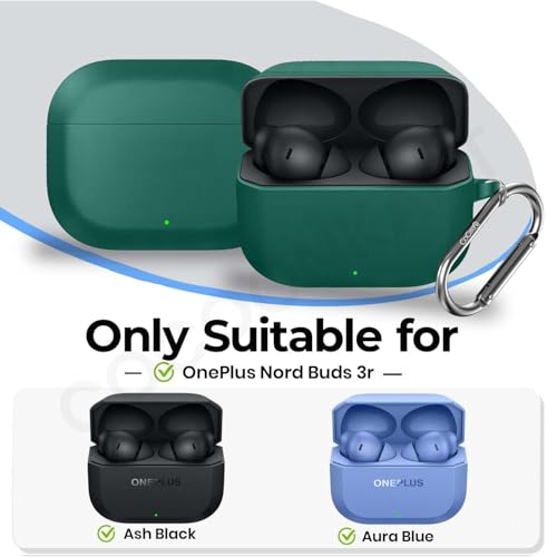 Image of Soft Silicone Case Cover Compatible for OnePlus Nord Buds 3r (2025) -Green