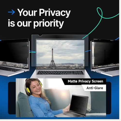 Image of Pxin 14.5 Inch (16:10) Laptop Eye Comfort Shield with Adv Privacy | Anti-Glare | No UV | Anti Blue | Laptop Privacy Filter