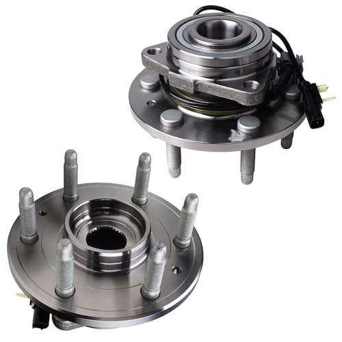 Autoround 515160 4WD Front Wheel Bearing and Hub Assembly Fit for 2014-2020 Chevrolet GMC Cadillac - Tahoe Sierra 1500 Yukon XL Escalade ESV Silverado 1500 XTS Suburban, 6-Lug w/ABS, Set of 2