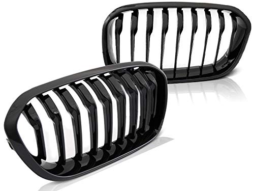 Grille avant centrale sport VR-161 de rechange pour BMW Série 1 F20 F21 Lci 2015 2016 2017 2018 Noir brillant