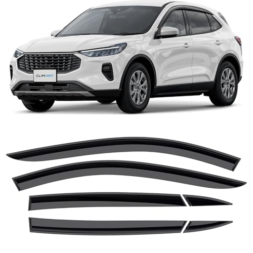 CLIM ART Windabweiser für/kompatible mit Ford Kuga 2019-2025 (III) - Stick-on Regenabweiser - Autofenster Sonnen-& Regenschutz - Windabweiser Autofenster - Einfache Montage - Garantie 6 Set CLIM ART Windabweiser für/kompatible mit Ford Kuga 2019-2025 (III) - Stick-on Regenabweiser - Autofenster Sonnen-& Regenschutz - Windabweiser Autofenster - Einfache Montage - Garantie 6 Set
