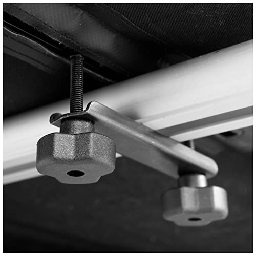 FISCHER Dachbox faltbar, mit Aufbewahrungstasche, 270 l Fassungsvermögen, für Lasten bis max. 50 kg, aus wasserabweisendem Polyamid, mit Reißverschluss, L 100 x H 40 x B 80 cm