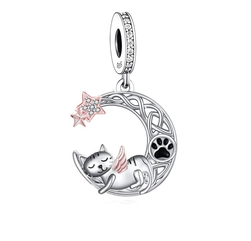 Charm conmemorativo de plata que no se oscurece para perros y gatos