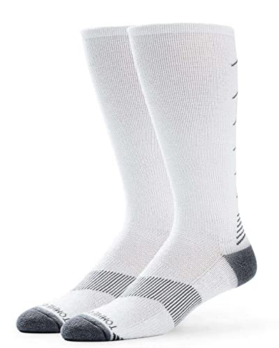 Tommie Copper Women’s Ultra-Fit Over The Calf Compression Socks | Breathable, Low Impact Cushion Heel & Calf Muscle Support - White - 7-9.5 #TOP26