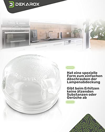 DEKAROX Lampenabdeckung Kalotte 68mmØ Glas für Bosch Siemens 00647309 647309 für Backofenlampe Backofen Herd