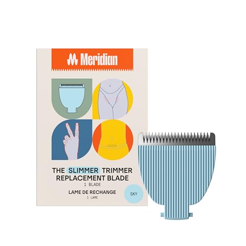 MERIDIAN - Slimmer Trimmer Replacement Blade - Ceramic Blades for Electric Body & Pubic Hair Trimmer Sky 1 Pack