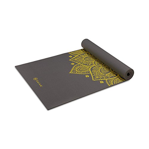 Image of Gaiam Premium Yoga Mat, 6mm Thick Print Mat | Premium 6mm thick cushioning for joint support. Non-slip print design for yoga, Pilates & floor workouts.