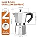 Imagen de DITOSH Cafetera Expresso Moka Pot Express de 2 Taza de Aluminio Percoladora Cafetera Moka Clásica Italiana Para Preparar Café Italiano y Cubano Para Casa y Camping 100ml 3
