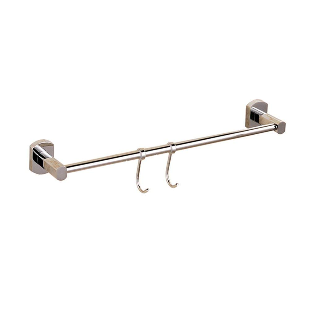 Towel Bar 304 Stainless Steel Towel Rail For Wall Mounting For Bathroom Or Kitchen With Two Removable Hook Towel Rack,55cm