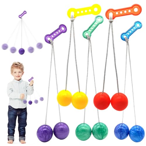 MHDUYEG 5 Piezas Clackers Balls Alleviare lo Stress Juguetes Pequeños Click Clackers Knockers para Jugar en Interiores y Exteriores para Jugar en Interiores y Exteriores