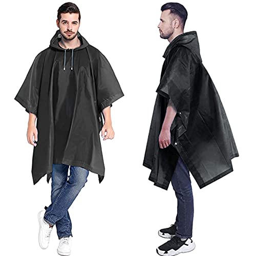 Ahsado Rain Poncho Sports Raincoats, EVA Reusable Rain Coat Jacket with Hood, Rain Cover Poncho for men and women Size 145 cm by 68cm