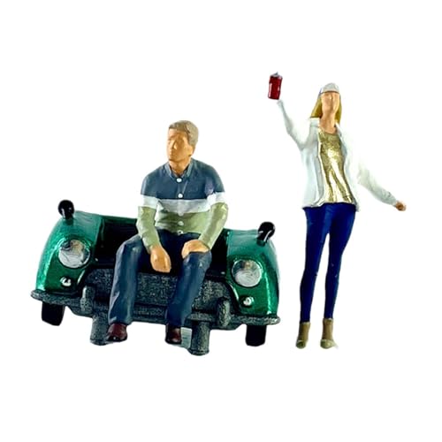 Figurines miniatures 1/64 de haute précision pour diorama automobile réaliste