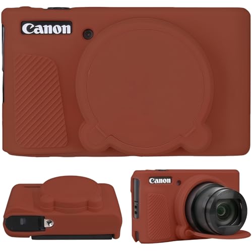 Funda para cámara Canon PowerShot SX740/SX730 silicona marrón miniatura 1