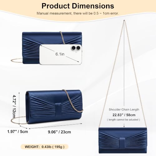 Image of UBAYMAX Satin Clutch Purses for Women Formal Elegant Evening Bag Handbags