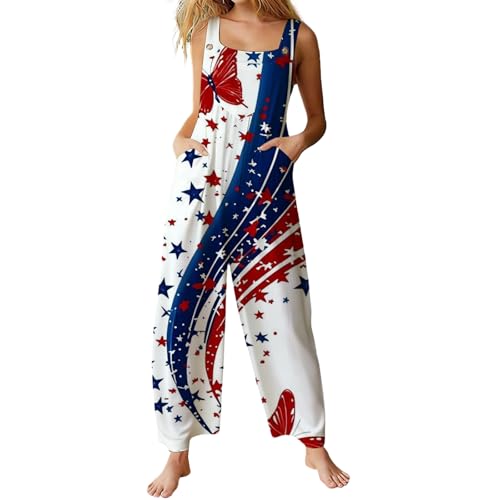 Combinaison imprimée patriotique confortable finie la tenue serrée en fête
