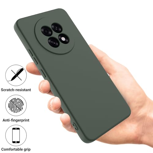 Image of Back Cover for Oppo F31 Pro Plus 5G | Full Camera Protection | Premium Liquid Silicon Case | Flexible Bumper Case for Oppo F31 Pro Plus 5G (Military Green)