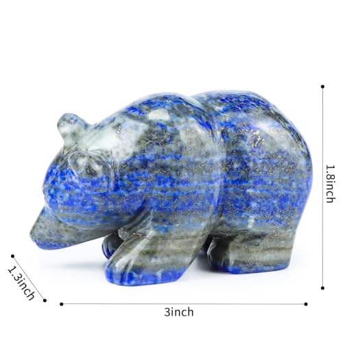 Figura de oso de cristal de 3 pulgadas miniatura 5
