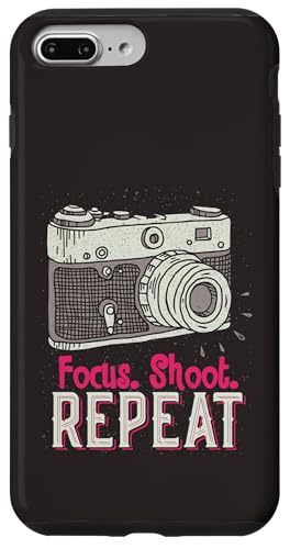 Focus Shoot Repeat Photography Photographer Camera Vintage �X�}�z�P�[�X iPhone 7 Plus/8 Plus �p