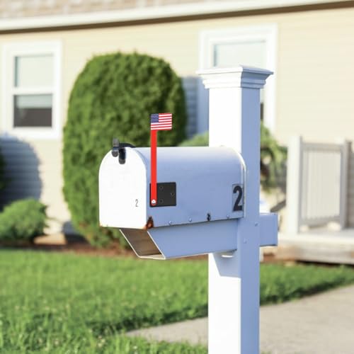 Mailbox Flag Replacement Kit, Red, Universal Fit for Standard Mailboxes, Weather Resistant, Metal Construction