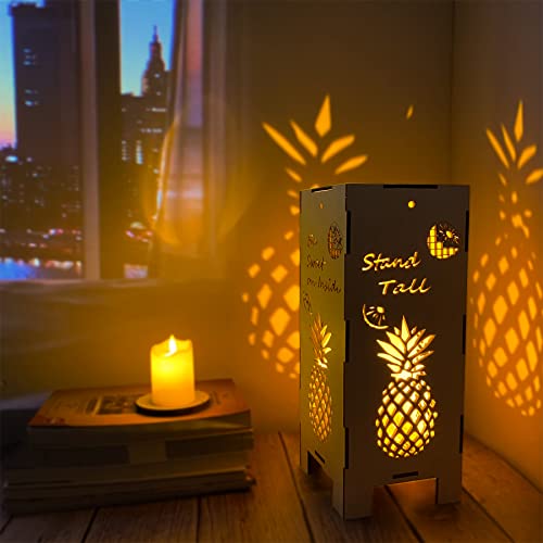 Midrean Wood Pineapple Lamp-Pineapple Night Light Projection For Living Room, Vintage Lantern Bedside Lamp For Bedrooms, Mood Lighting Projection For Home Decor #TOP1