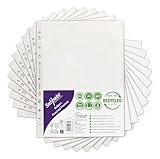 Snopake Reborn 15938 Klarsichthüllen, 100% recycelt, A4, glasklar, 60 Mikron, extra stark, mehrfach gelocht, für Ordner, 25 Stück
