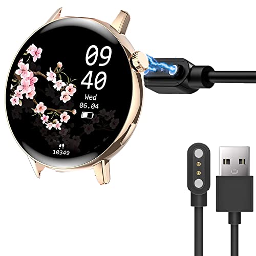 Compatible for Erkwei Smart Watch Charger, 2 Pin Magnetic USB Replacement Charging Compatible for Erkwei I39H Watch/HOK I39H 1.32 Watch/Iaret I39H 1.32
