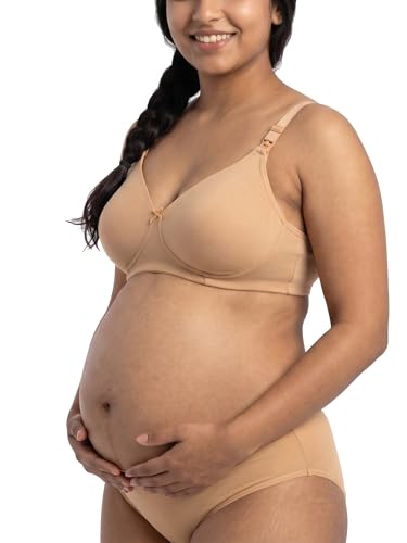 Image of Inner Sense Organic Cotton Bamboo Nursing Bra for Women I High Coverage Feeding Bra I Lightly Padded Maternity Wear with Wirefree Design and Thin Strap Sling
