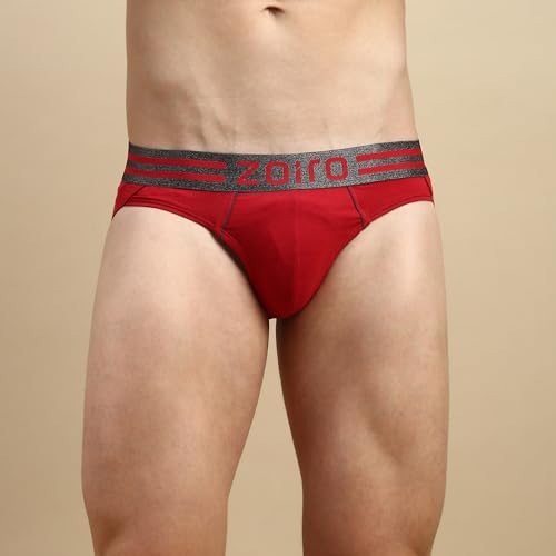 Image of Zoiro Men's Brief | Soft Band | Soft No-Marks Elastic | Breathable Innerwear | Pack of 1 | Color May Vary