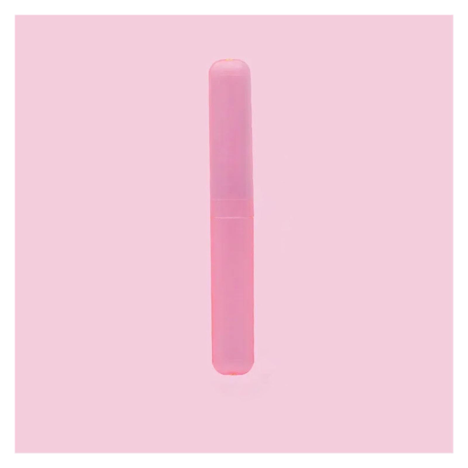 10Pcs Travel Portable Toothbrush Cup Bathroom Toothpaste Holder Storage Case Box Organizer Travel Toiletries Storage Cup(Pink,5pcs)