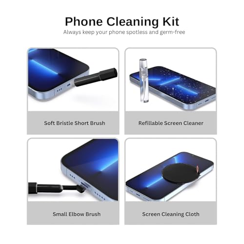 Image of Amazon Basics 20-in-1 Multipurpose Cleaning Kit for Laptop, PC Monitor, Keyboard, Desktop, MacBook, iPhone, Phones and Earbuds (Black)