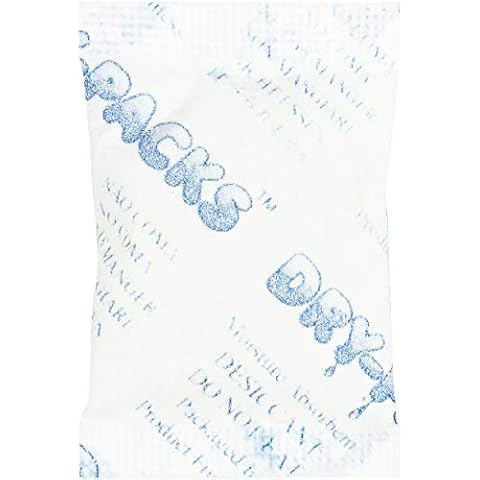 Absorbent Industries Silica Gel Desiccants 1-1/16 x 2-1/16 Inches - 20 Packets of 3 Grams Each - 3Gr.Cotton-20pk Cover