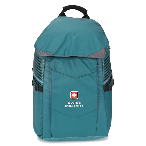 Image of SWISS MILITARY Dazzler 15.6 Inch Laptop Backpack with Unique Canopy Design, Quick Access Pockets, 26L Capacity, Durable EVA Moonlift Back Support, Organizer Compartment, Ventilated Mesh
