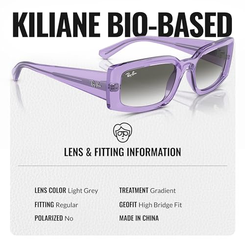 Image of Ray-Ban RB4395 KILIANE BIO-BASED Square-Round Shaped Sunglasses for Men & Women with Official RAYBAN Eyewear Kit